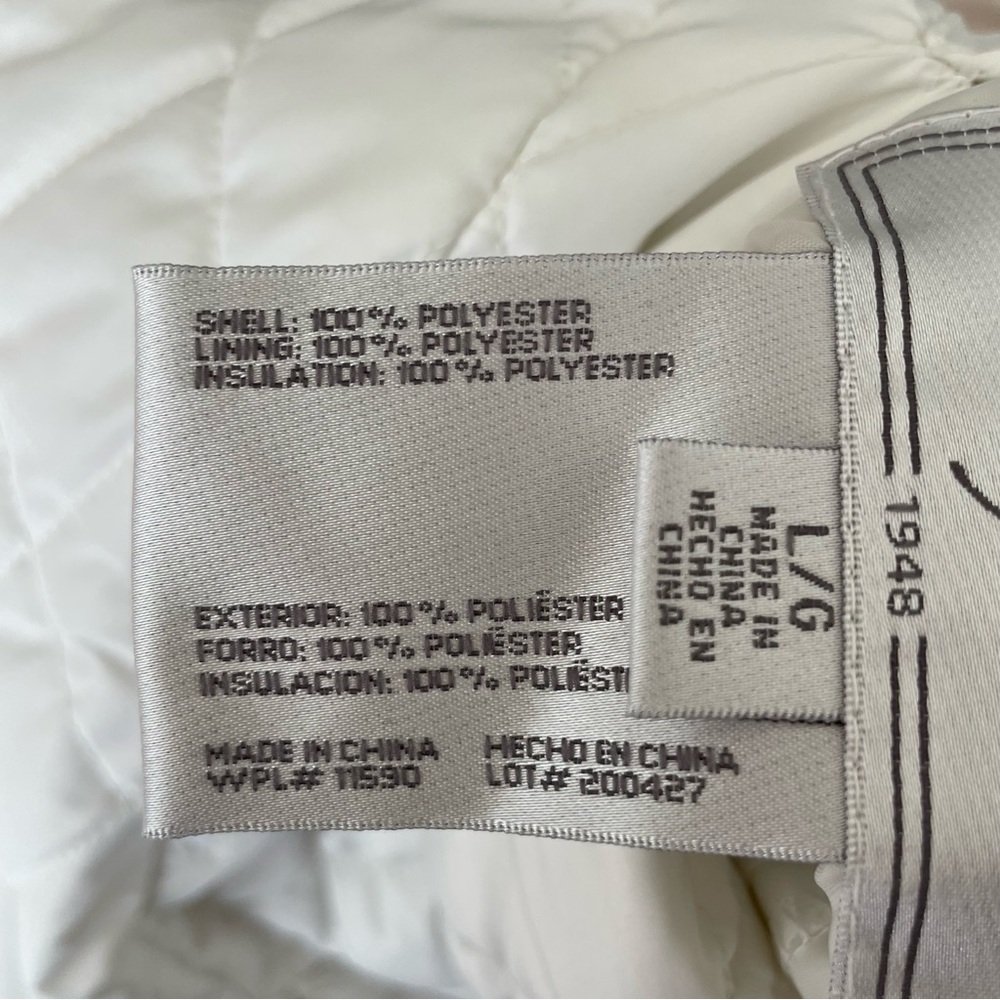 Weatherproof Quilted Reversible Water Resistant Puffer Jacket White and Beige L - Picture 13 of 16